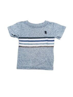English Laundry‎ Toddler's Blue Gray Marled Stripe Pattern Short Sleeve Tee 2T